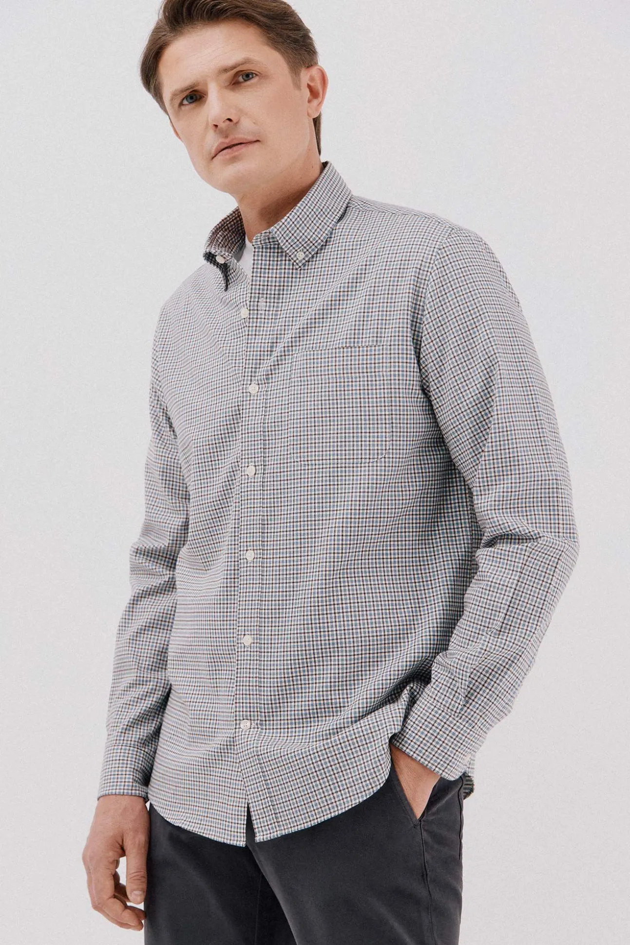Camisa twill cuadros