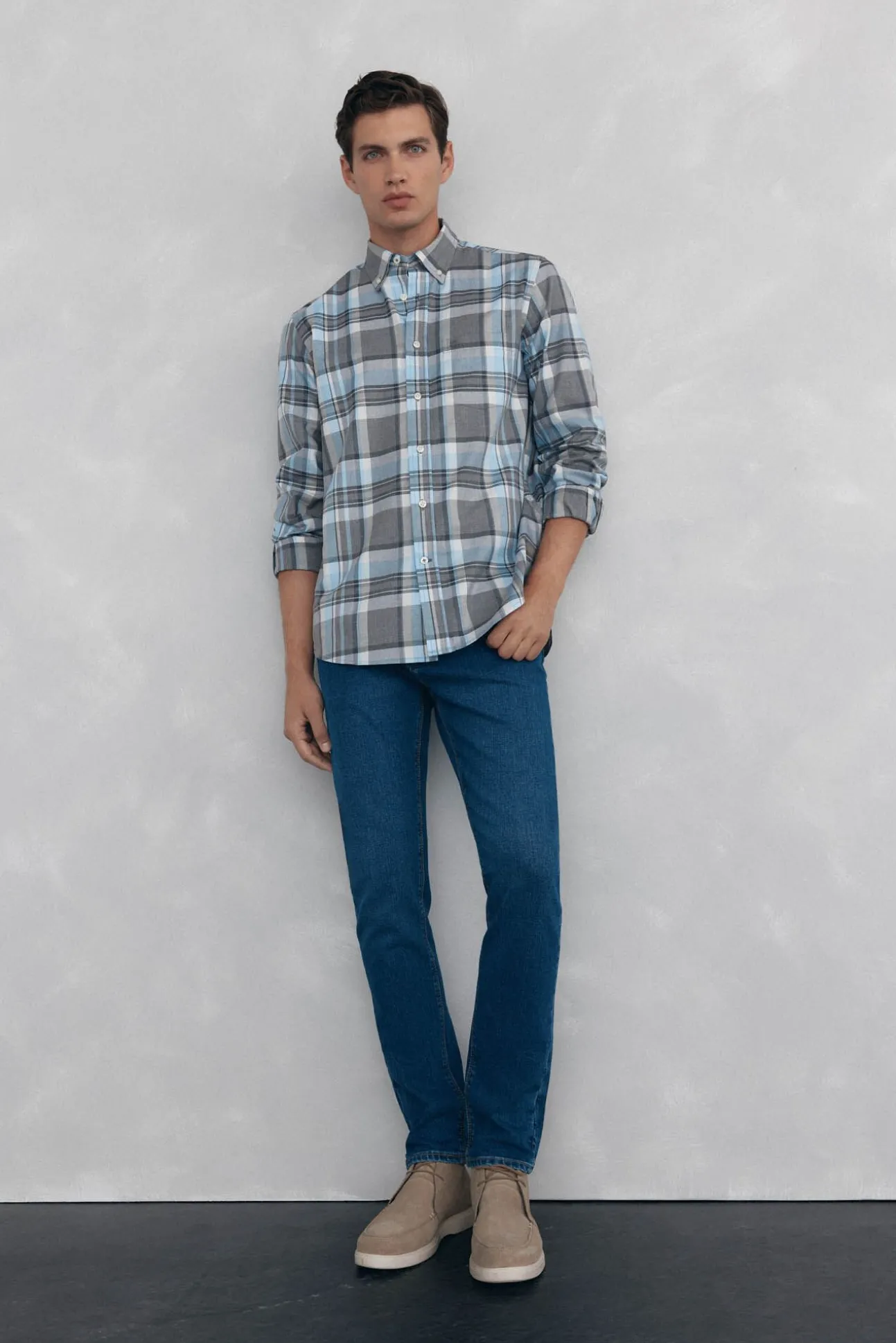 Camisa twill cuadros