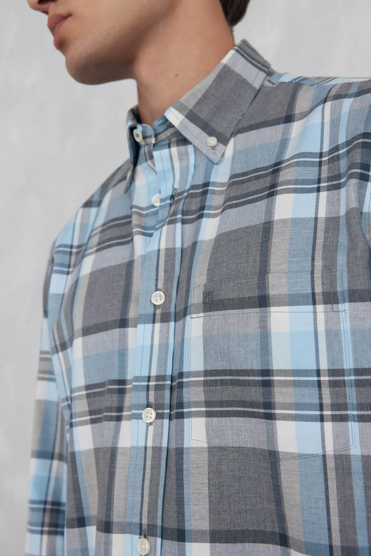 Camisa twill cuadros