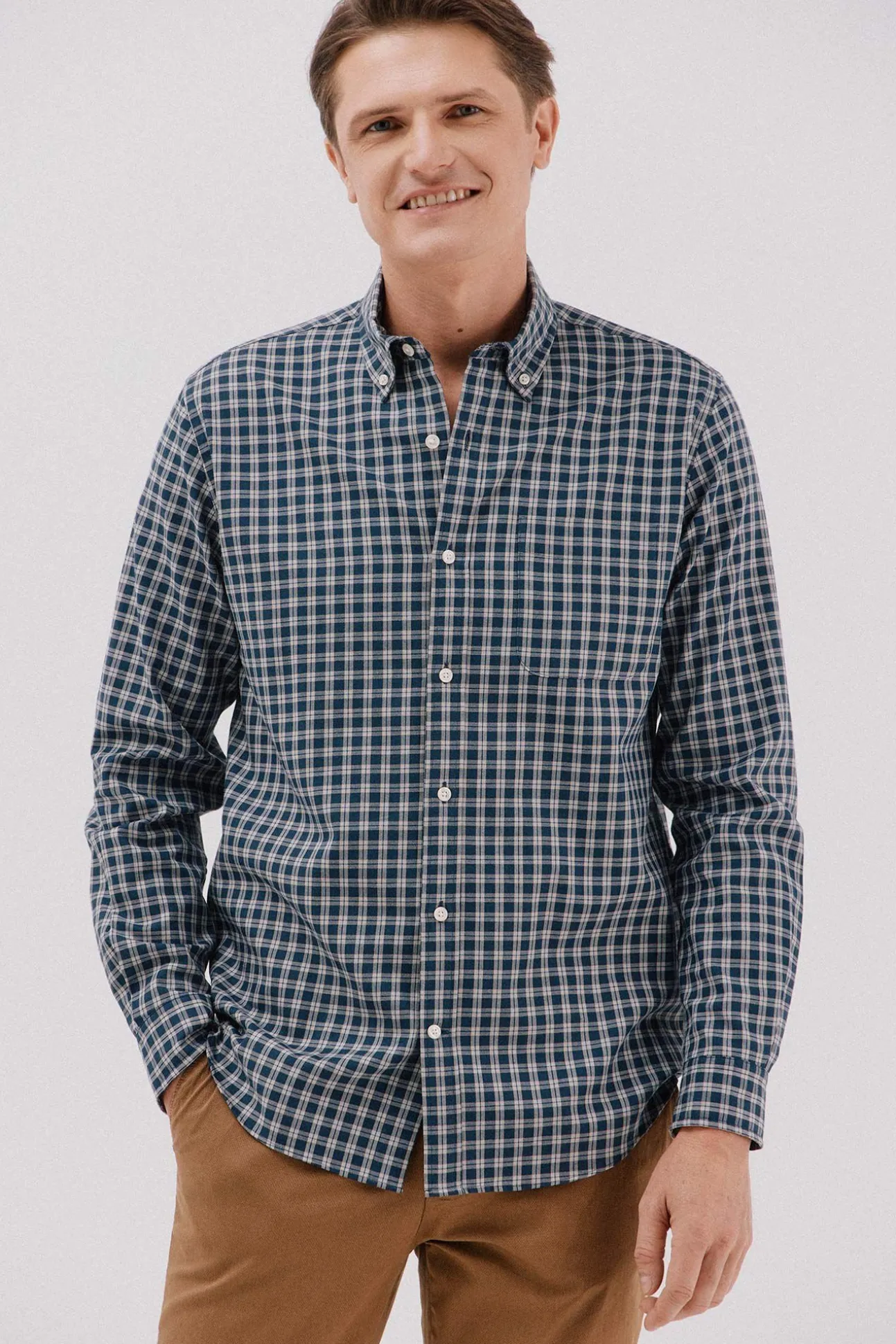 Camisa twill cuadros