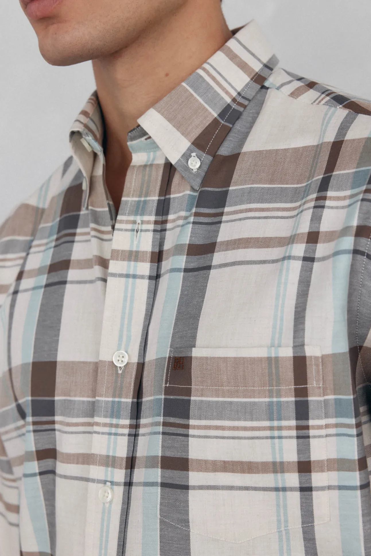 Camisa twill cuadros