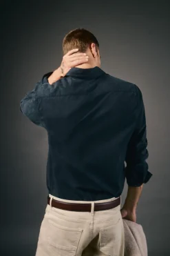 Camisa twill liso tencel algodón