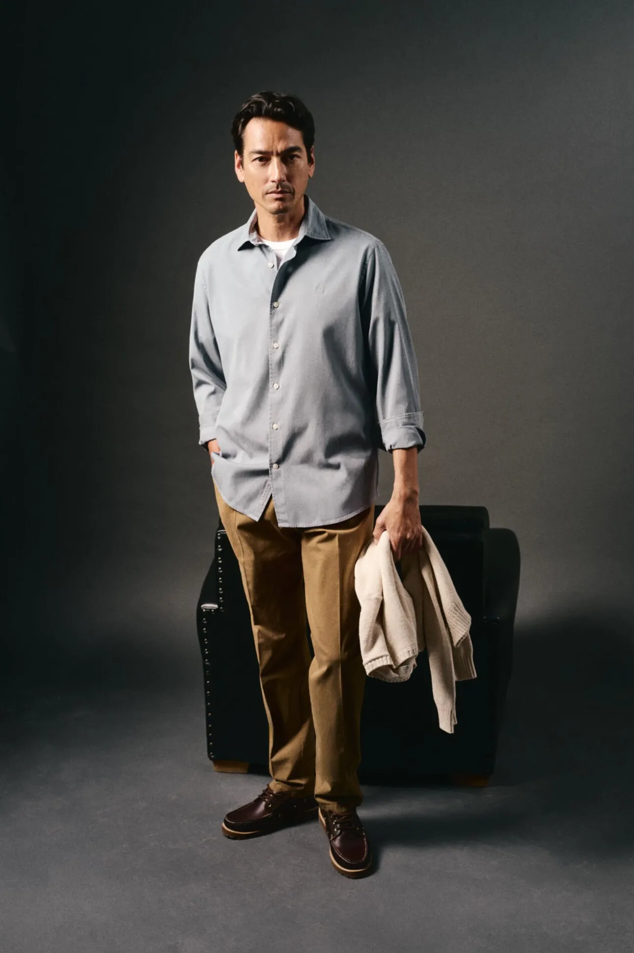 Camisa twill liso tencel algodón