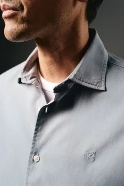 Camisa twill liso tencel algodón