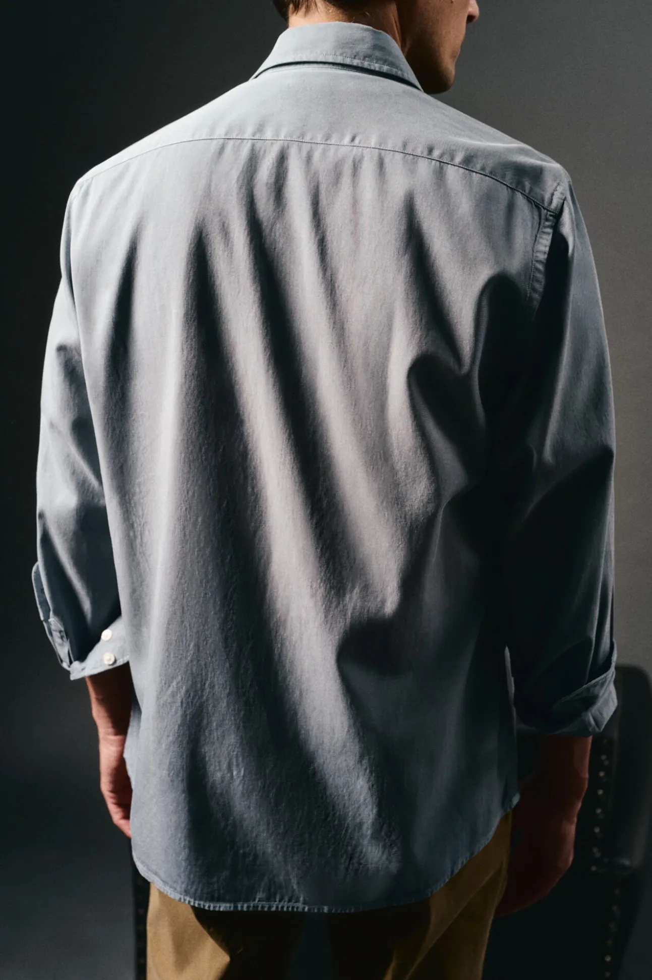 Camisa twill liso tencel algodón