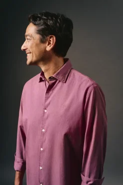 Camisa twill liso tencel algodón