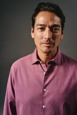 Camisa twill liso tencel algodón