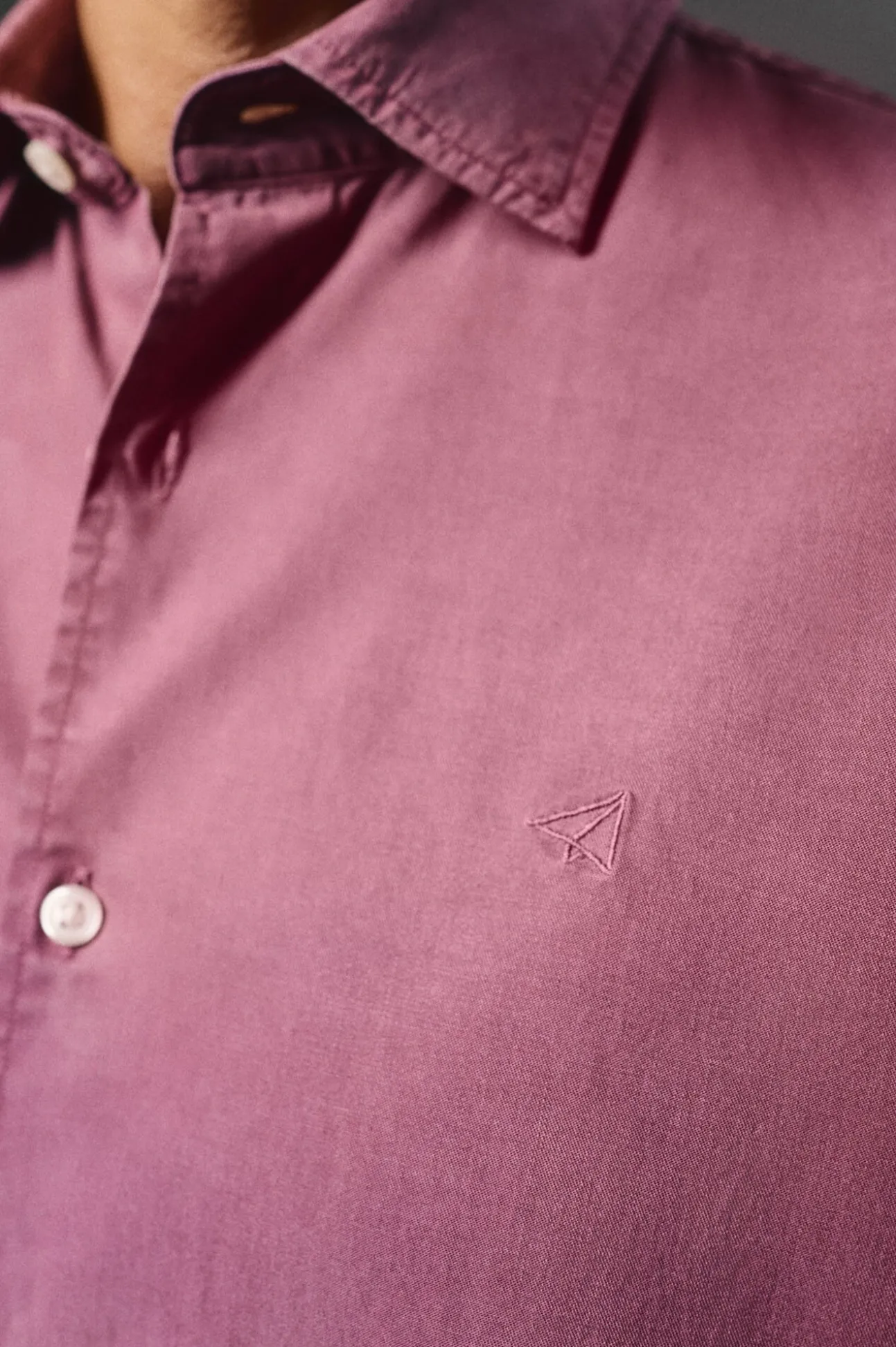 Camisa twill liso tencel algodón