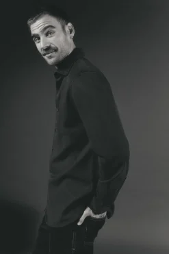 Camisa twill liso tencel algodón