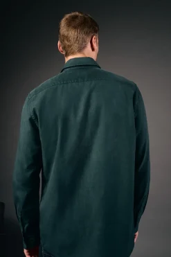 Camisa twill liso tencel algodón