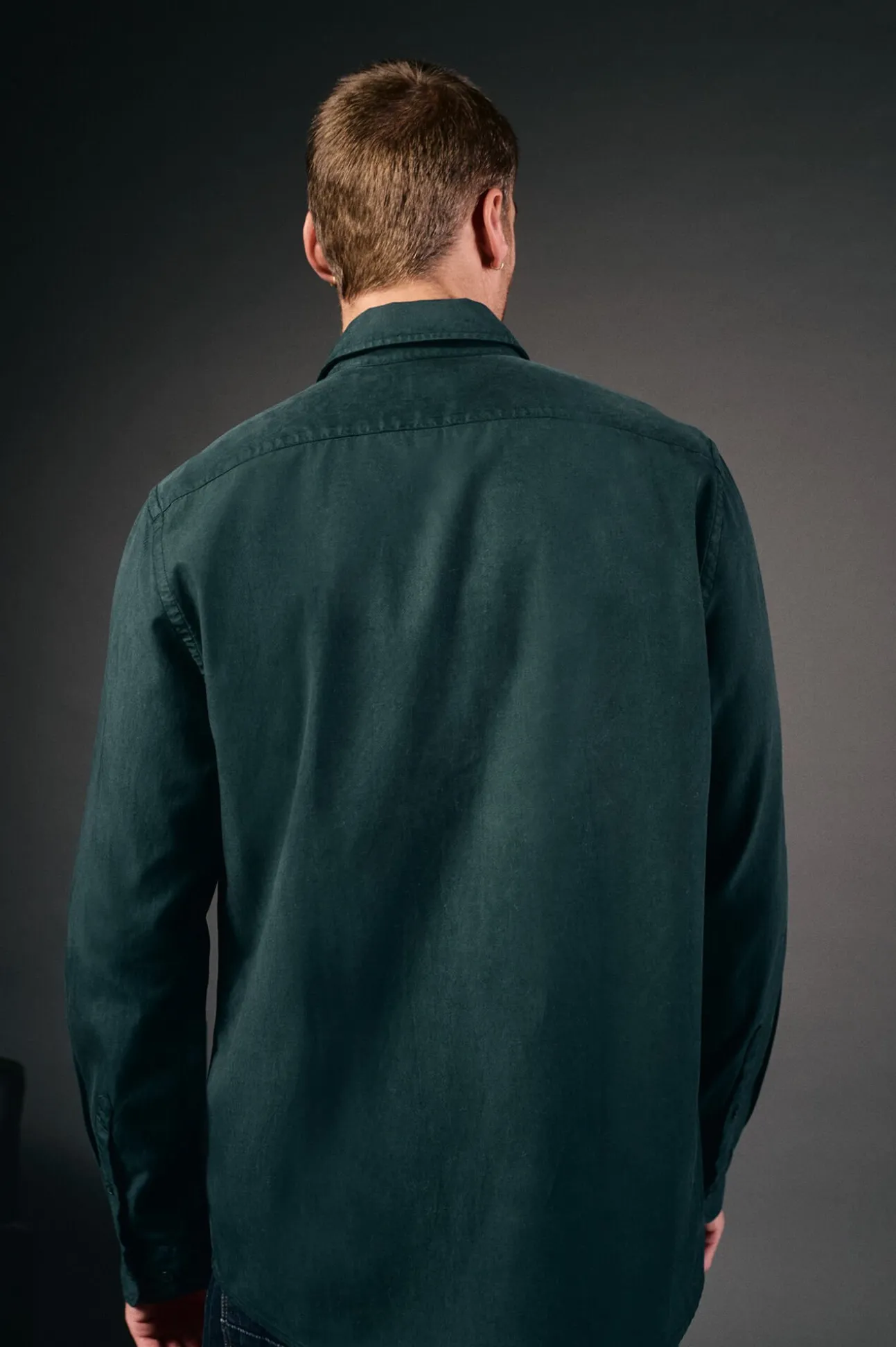 Camisa twill liso tencel algodón