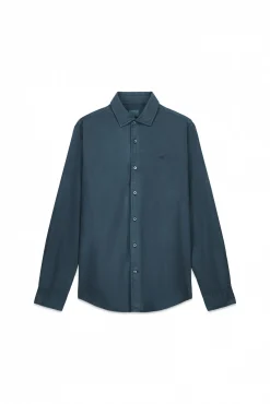 Camisa twill liso tencel algodón