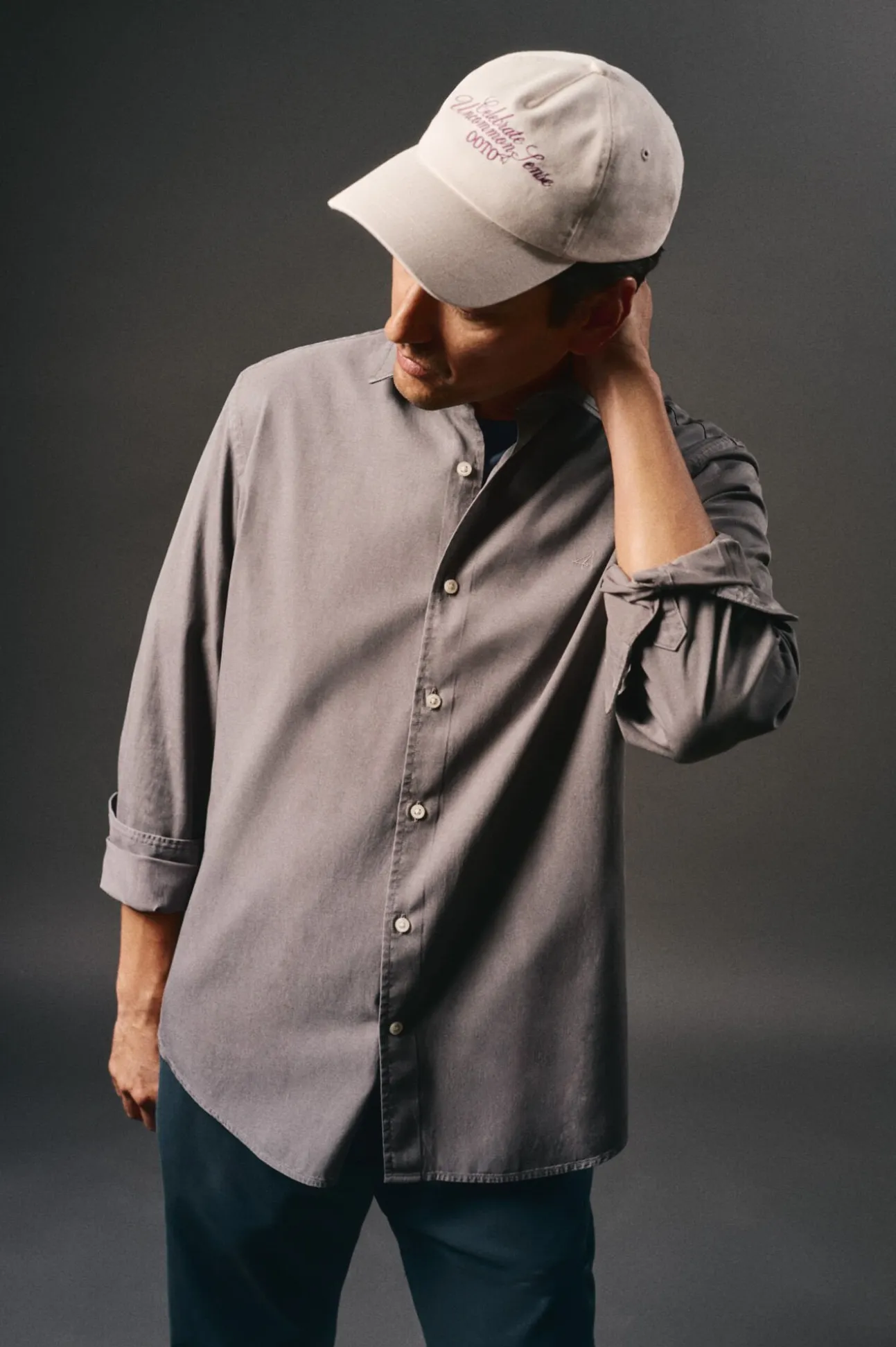 Camisa twill liso tencel algodón