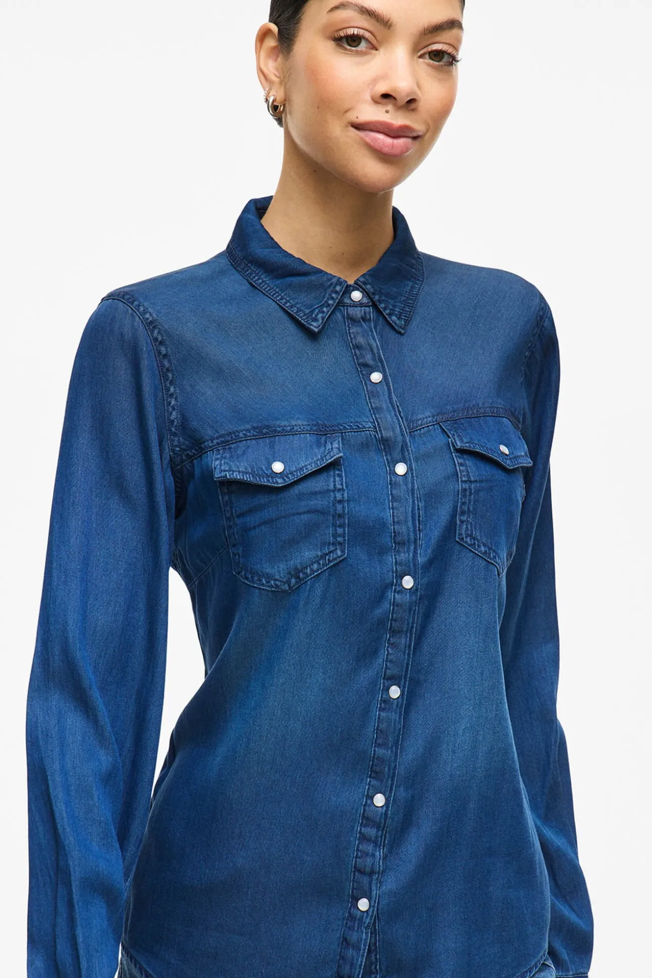 Camisa vaquera manga larga