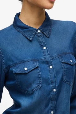 Camisa vaquera manga larga