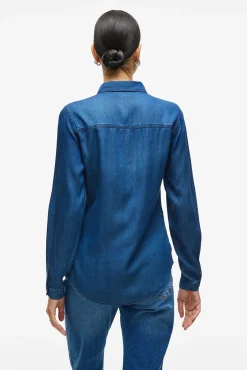 Camisa vaquera manga larga