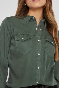 Camisa vaquera manga larga