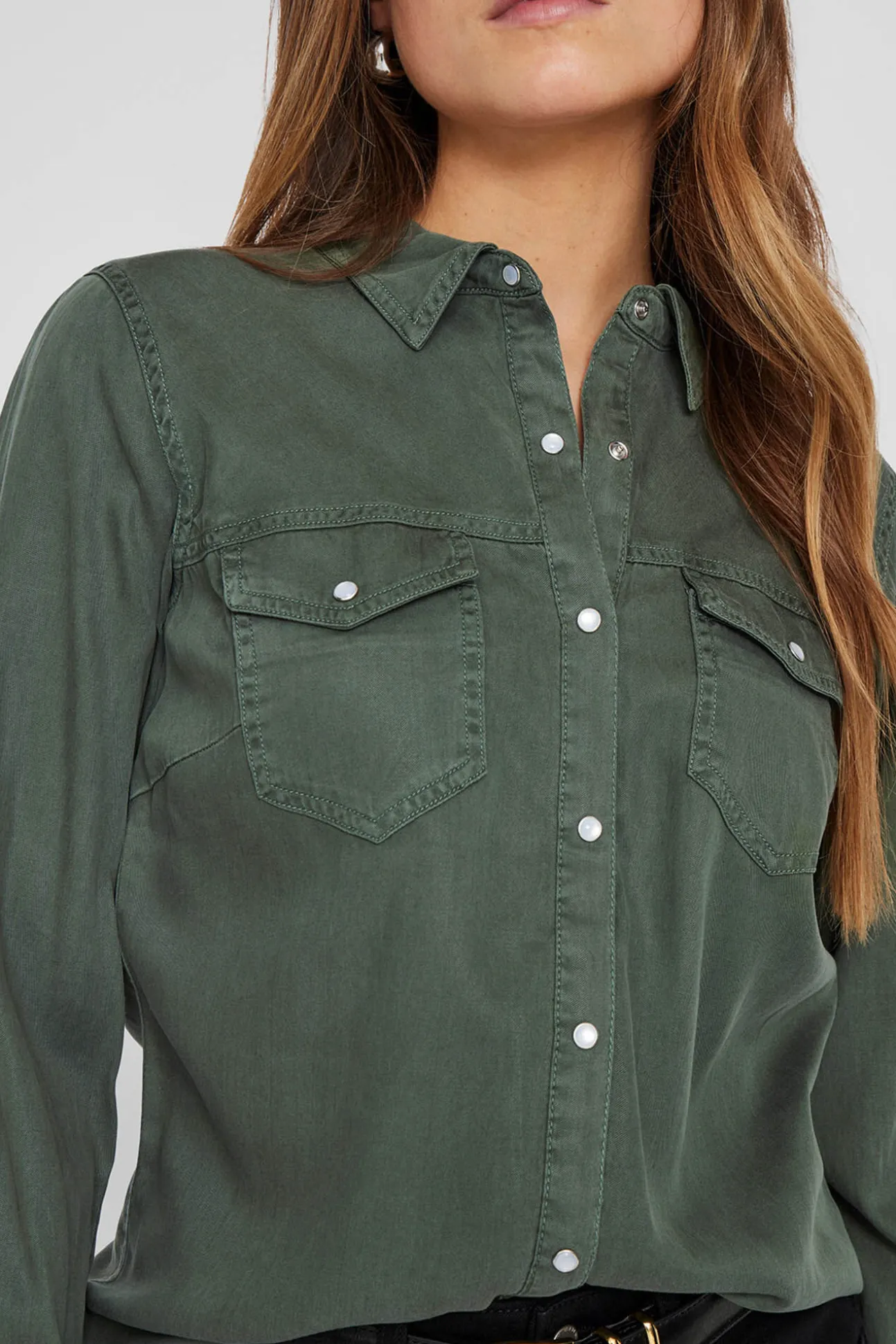 Camisa vaquera manga larga