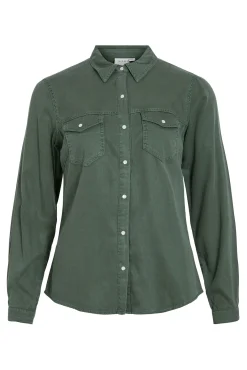 Camisa vaquera manga larga