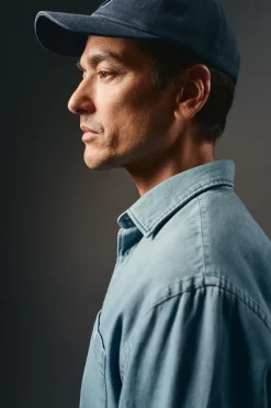 Camisa vaquera tejido espiga