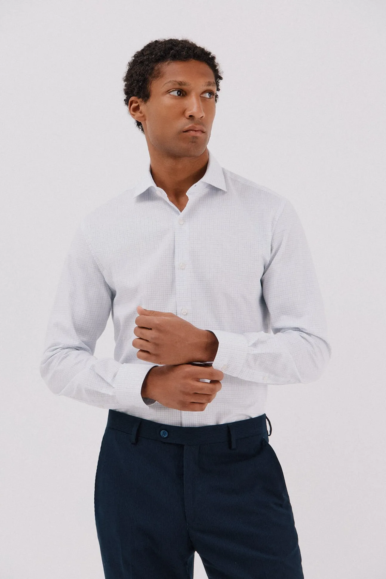 Camisa vestir cuadros fácil plancha