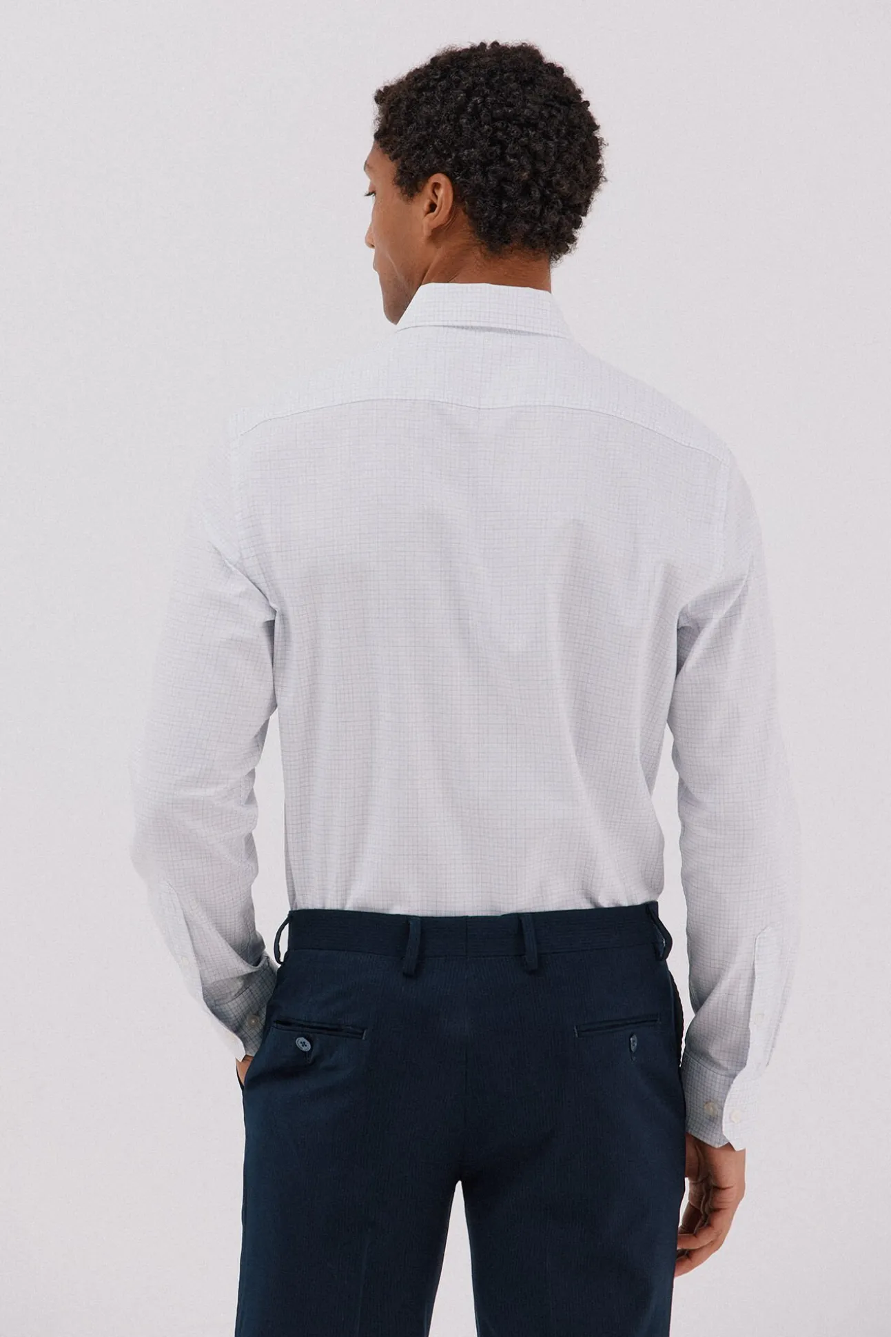 Camisa vestir cuadros fácil plancha