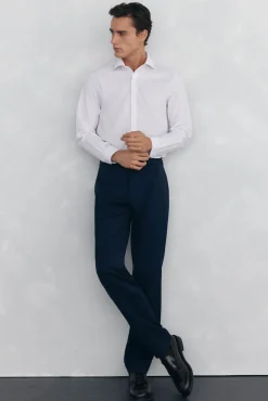 Camisa vestir cuadros non iron + antimanchas