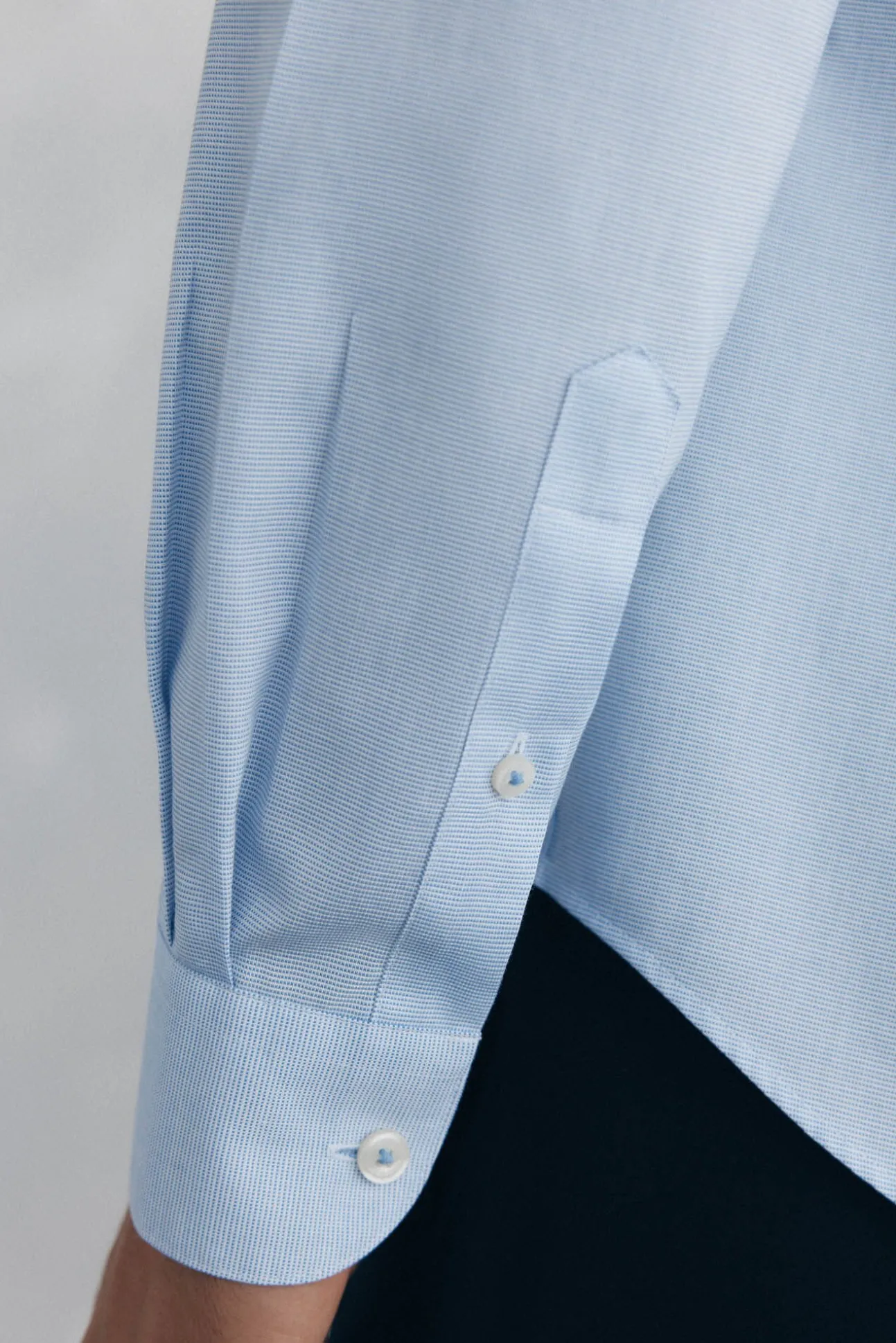 Camisa vestir estructura non iron + antimanchas slim fit