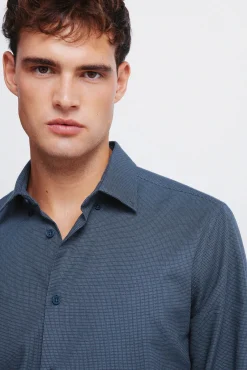 Camisa vestir estructura bicolor