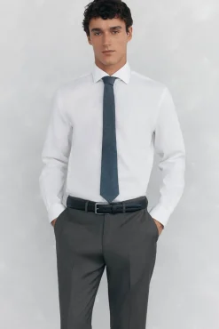 Camisa vestir estructura non iron + antimanchas slim fit