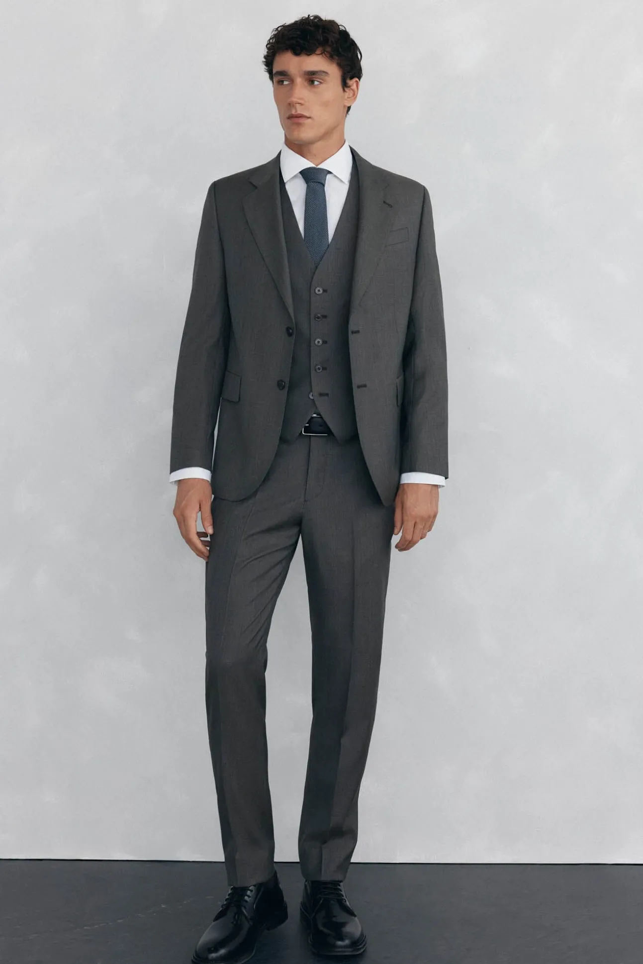 Camisa vestir estructura non iron + antimanchas slim fit