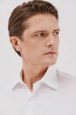 Camisa vestir lisa algodón tencel