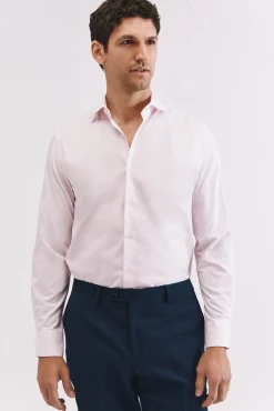 Camisa vestir lisa fácil plancha