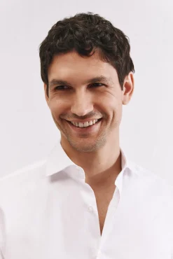 Camisa vestir lisa fácil plancha