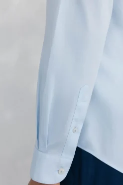 Camisa vestir lisa non iron + antimanchas slim fit