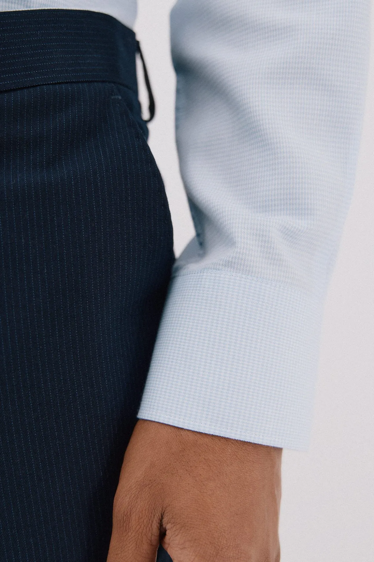 Camisa vestir pata de gallo algodón tencel