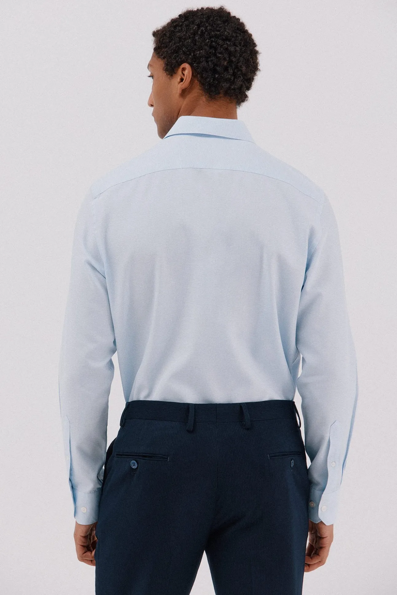 Camisa vestir pata de gallo algodón tencel