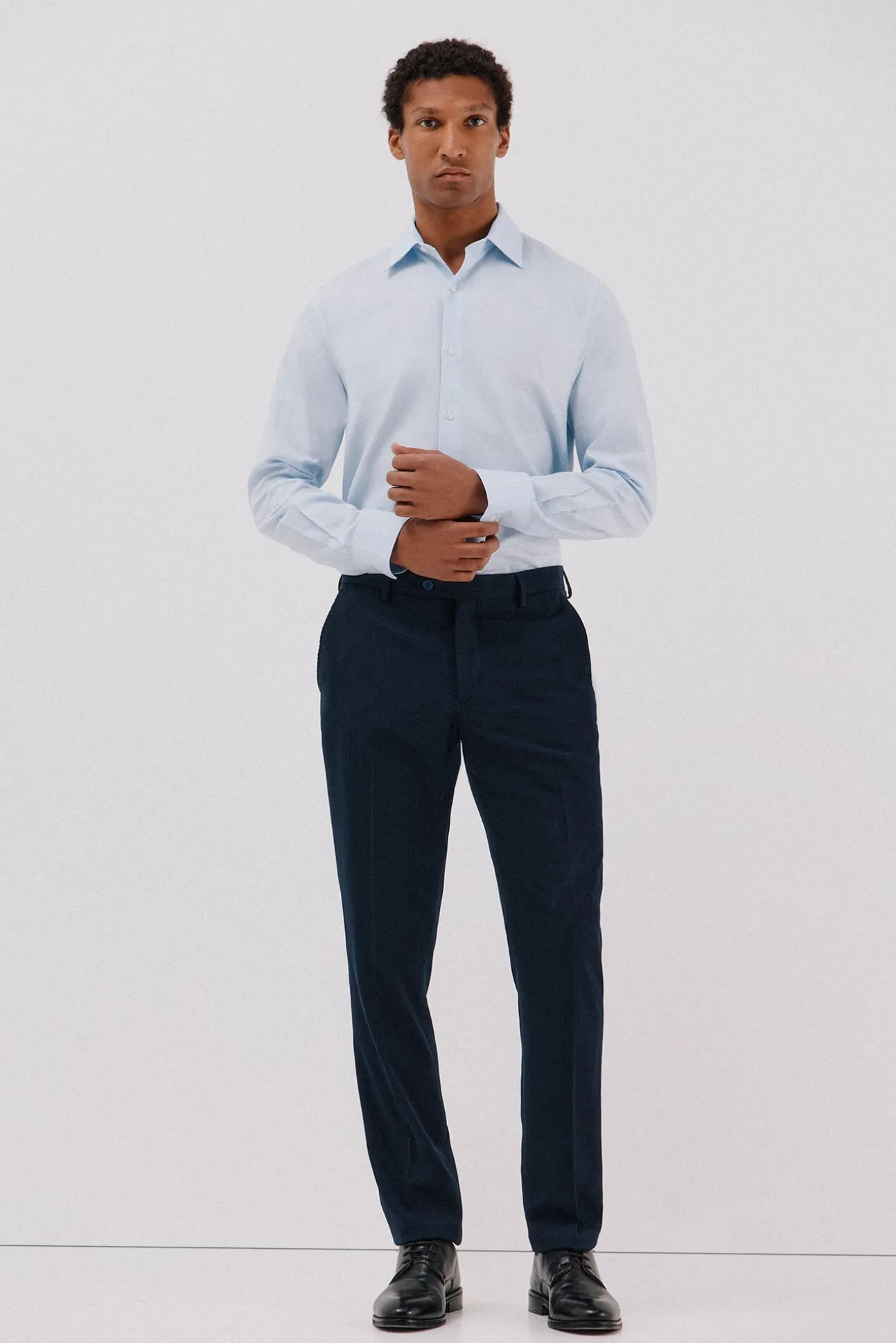 Camisa vestir pata de gallo algodón tencel