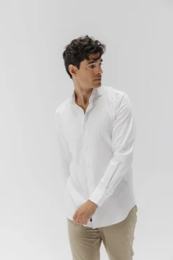 Camisa vestir popelín elástico