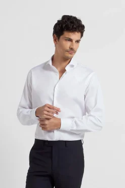 Camisa vestir puño simple easy iron