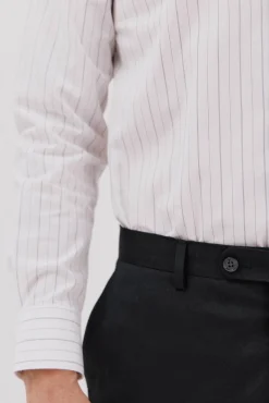 Camisa vestir rayas algodón tencel