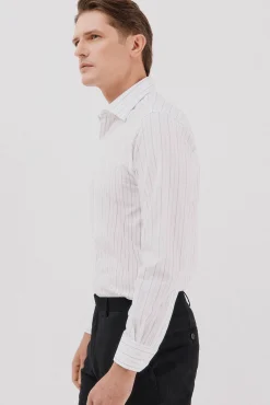Camisa vestir rayas algodón tencel