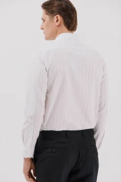 Camisa vestir rayas algodón tencel