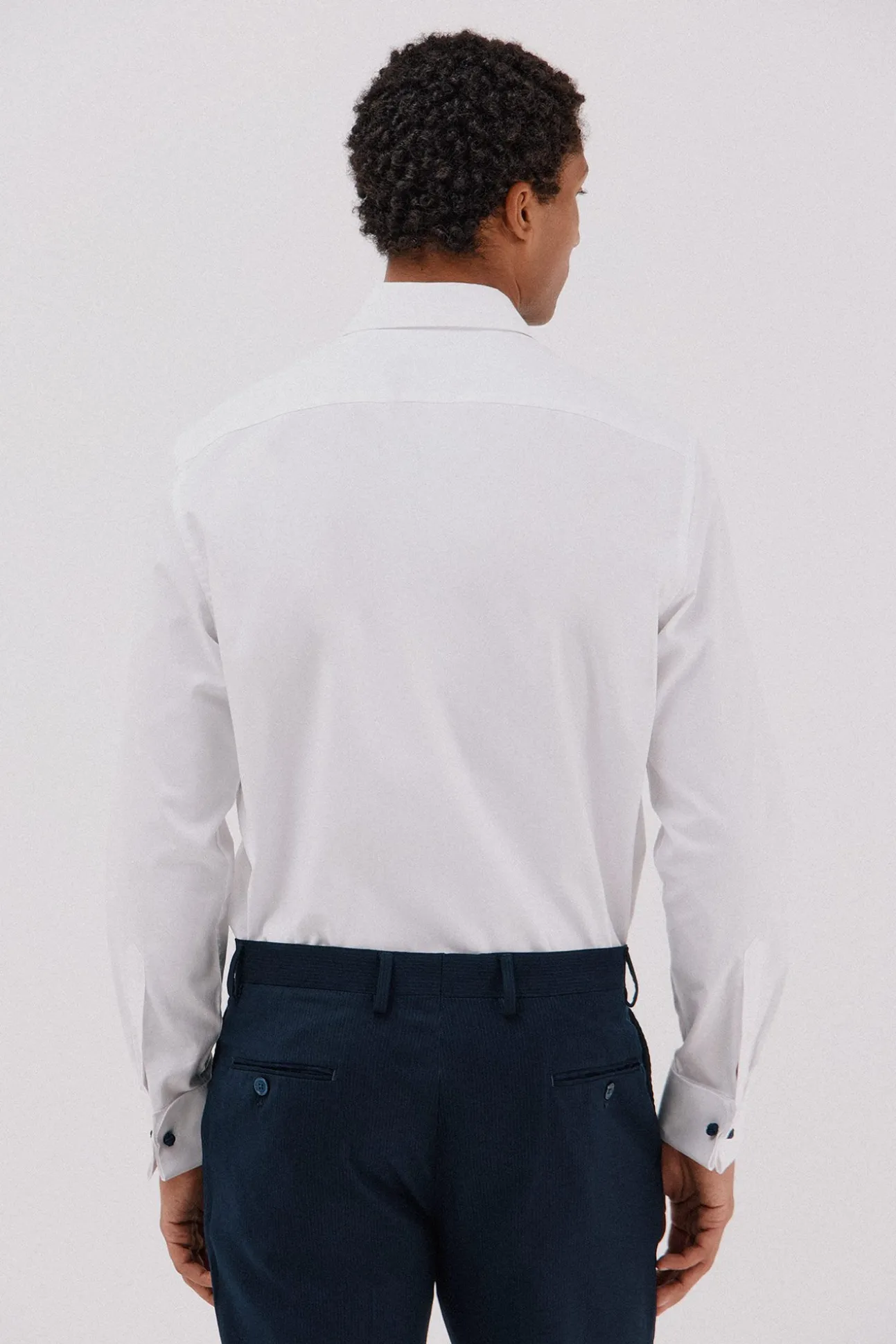 Camisa vestir rayas algodón tencel