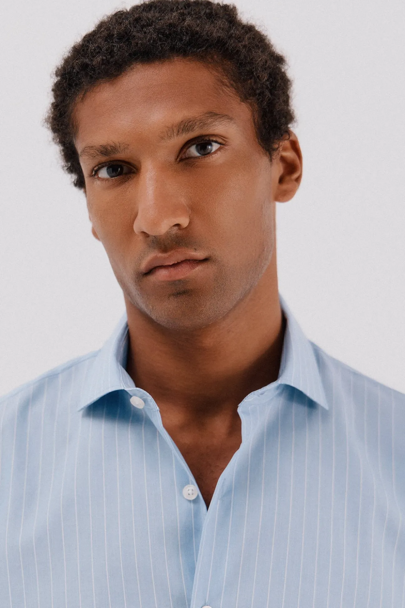 Camisa vestir rayas fácil plancha