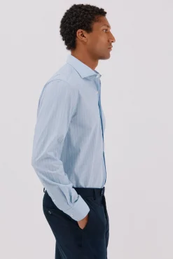 Camisa vestir rayas fácil plancha