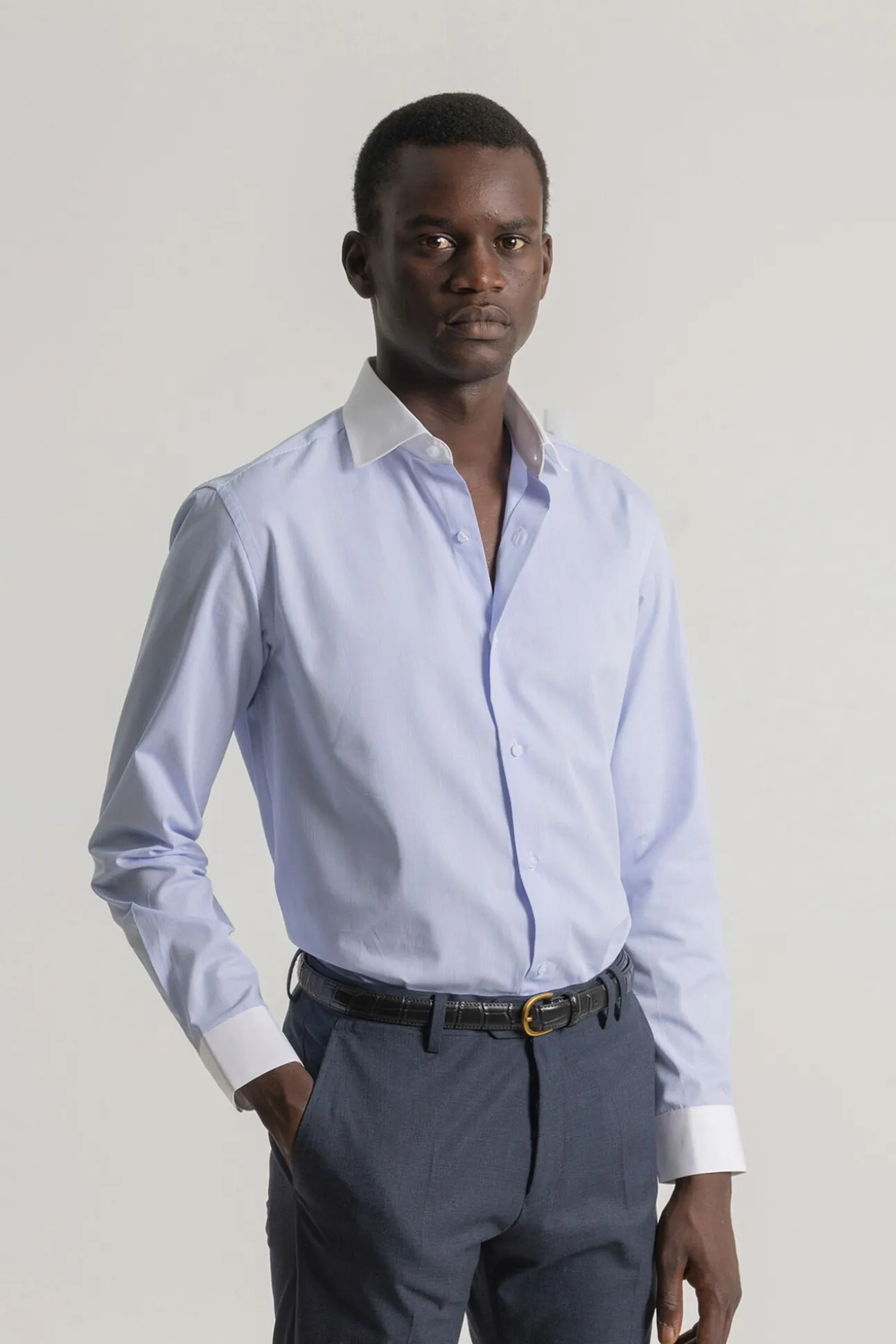 Camisa vestir regular mil rayas