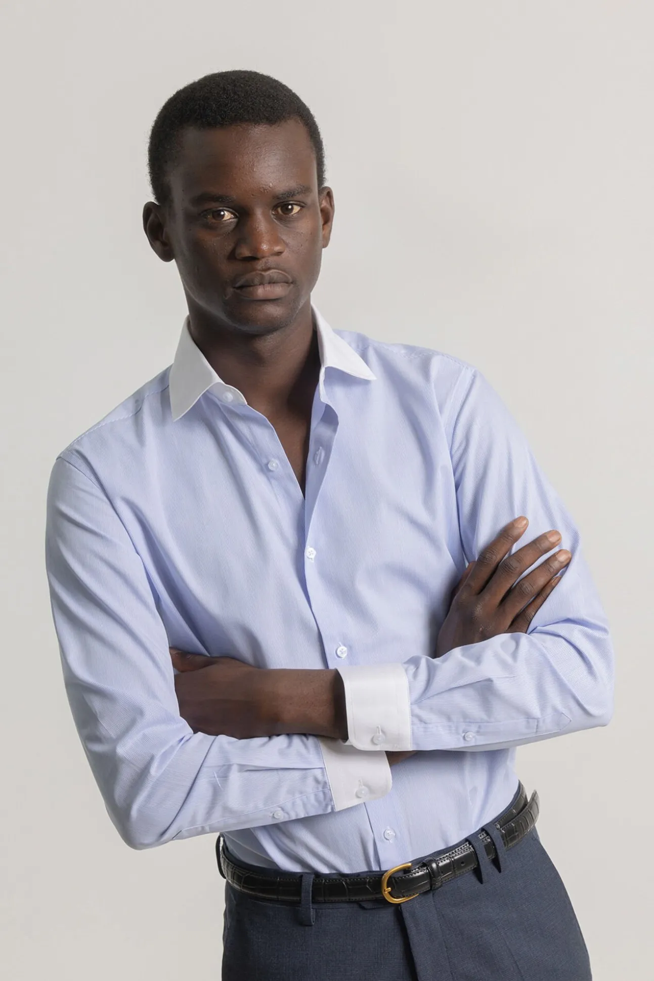 Camisa vestir regular mil rayas