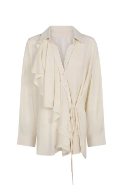 Camisa volante manga larga