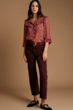 Camisa volantes estampado Lidia